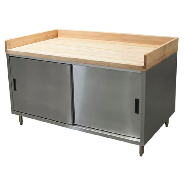 BK Resources CMBT-3060S Chef Table Cabinet Base With Sliding Doors 60"W X 30"D X 39"H Overall Size