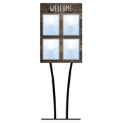 Hubert 42451 - Menu Board, 4-pocket, Floor Stand