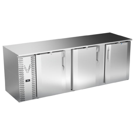 Victory VBB94HC-S - Back Bar Refrigerator, Three-section, 94"W X 30-1/8"D X 34"H