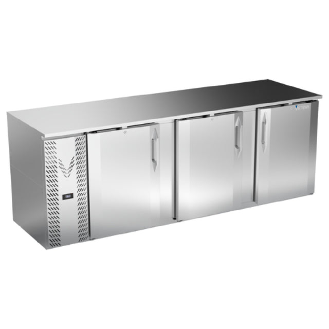 Victory VBB94HC-S - Back Bar Refrigerator, Three-section, 94"W X 30-1/8"D X 34"H