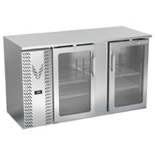 Victory VBBN58HC-G-S - Back Bar Refrigerator, Two-section, 58"W X 25-11/16”D X 34"H