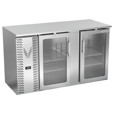 Victory VBBN58HC-G-S - Back Bar Refrigerator, Two-section, 58"W X 25-11/16”D X 34"H