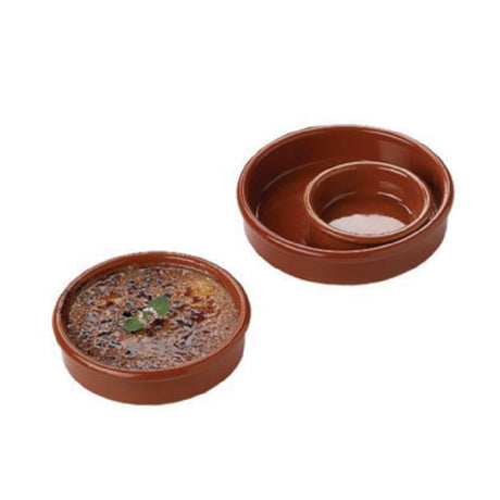 Matfer 052278 Crème Brulee Dish 4-3/4" Dia. X 1-1/4"H Glazed Refractory Earthenware (pack Of 8)