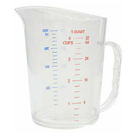 Thunder Group PLMD032CL Measuring Cup 1 Qt. (1 Liter) 6-1/16"L X 5-1/8"W X 6-7/16"H