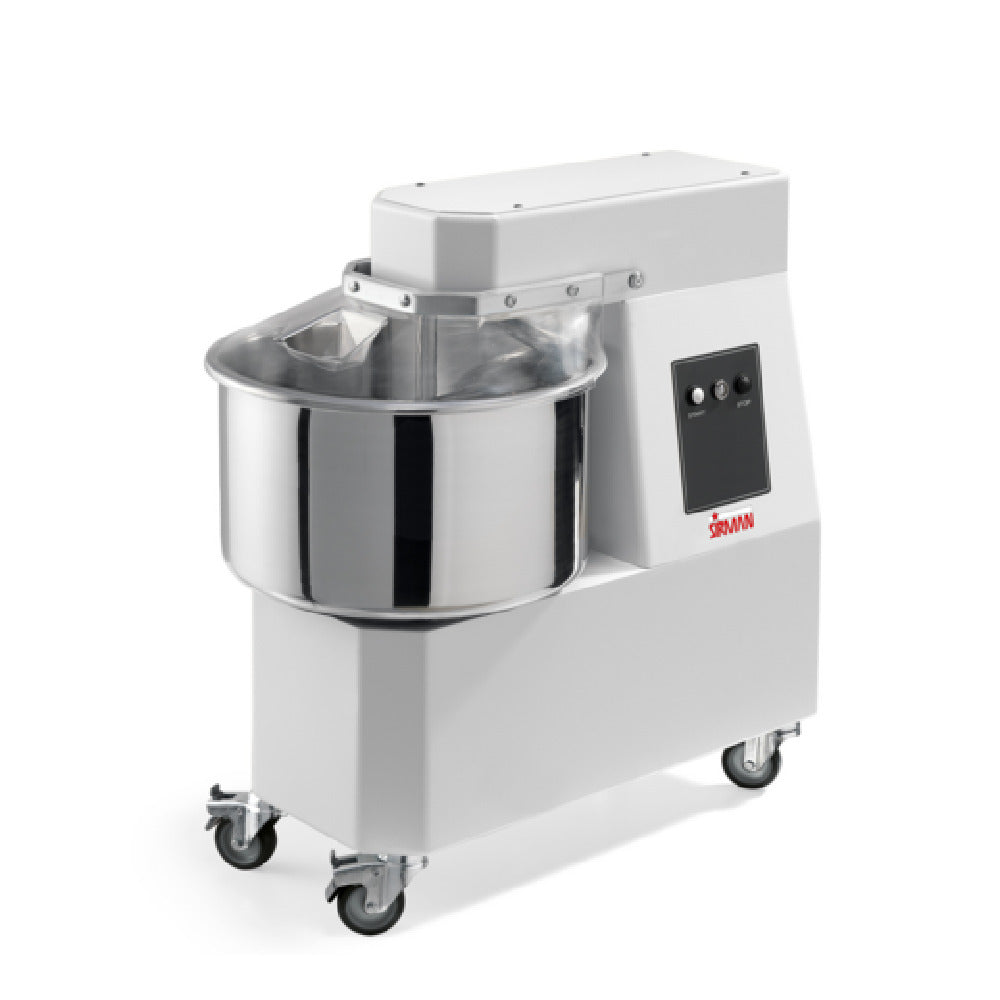 SIRMAN 40873056 - HERCULES 30 Spiral Dough Mixer, 34 Qt. Stainless Steel Bowl, Interlocked Lid With Feed Opening