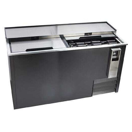 Hubert 44350 - Kratos® Commercial Bottle Cooler, 64 3/10"W X 27"D X 35"H, (2) Sliding Lids