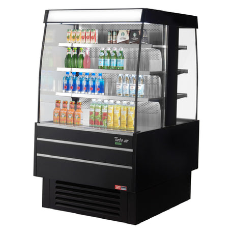 Turbo Air TIOM-36SB-N Island Display Self-Serve Refrigerated Merchandiser 14.4 Cu. Ft. Capacity