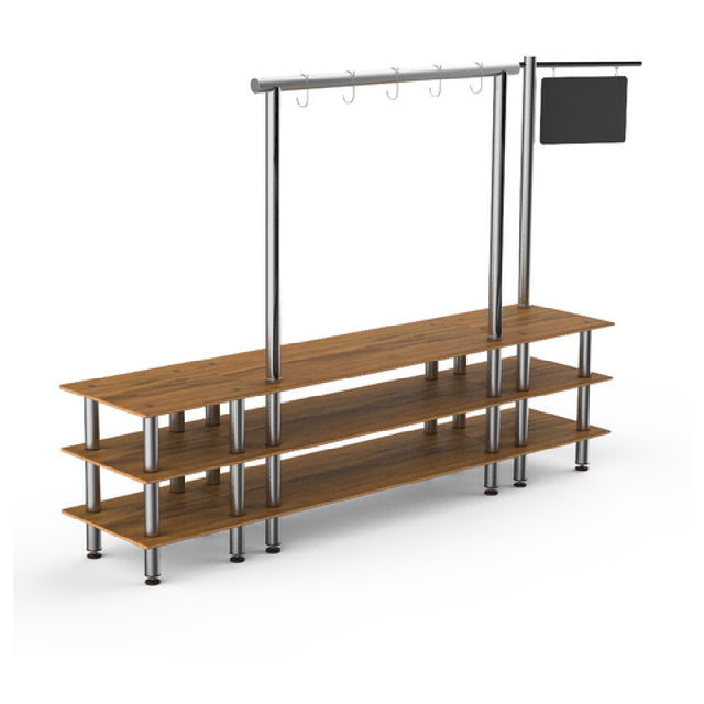 Steelite MGCMLA07BSXF Mogogo Buffet Solutions Modular Salsa Bar 3-tier 130" X 29-1/2" X 96"H