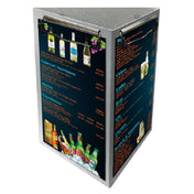 Menu Solutions ATT3CLIP-B Table Tent Holds 5" X 7" Inserts Triple Panel