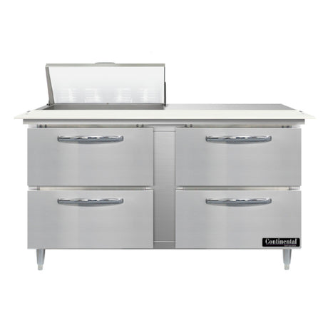 Continental Refrigerator D60N8C-D Designer Line Sandwich Unit 60"W Two-section