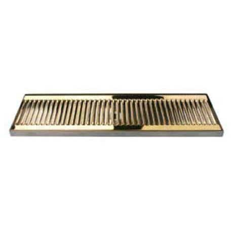Micro Matic DP-120DSSPVD-20-P Surface Mount Drip Tray 20"W X 5"D X 3/4"H With 3-1/2" Drain Nipple
