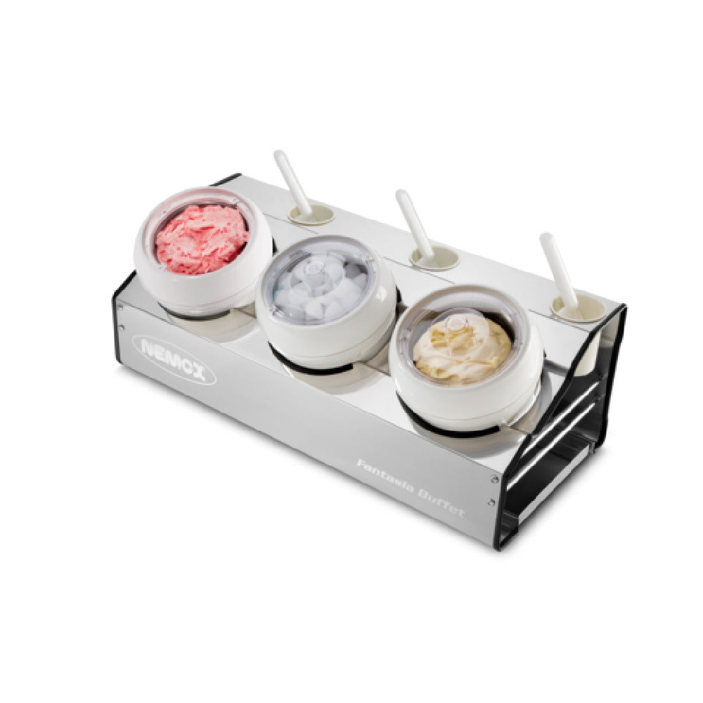 Eurodib FANTASIA BUFFET Nemox Fantasia Buffet 11.8" X 26.6" X 12" Cools (3) 1.5L (1.6 Qt.) Liquids From 80°C (176°F) To 8°C (46.4°F) / 20 Minutes