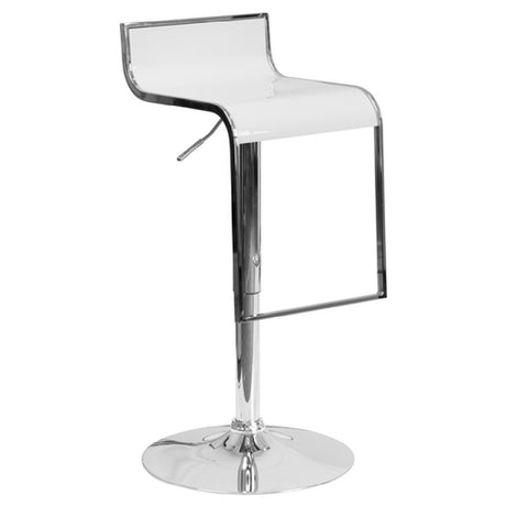 Flash Furniture CH-TC3-1027P-WH-GG Swivel Bar Stool Adjustable Height Contemporary Style