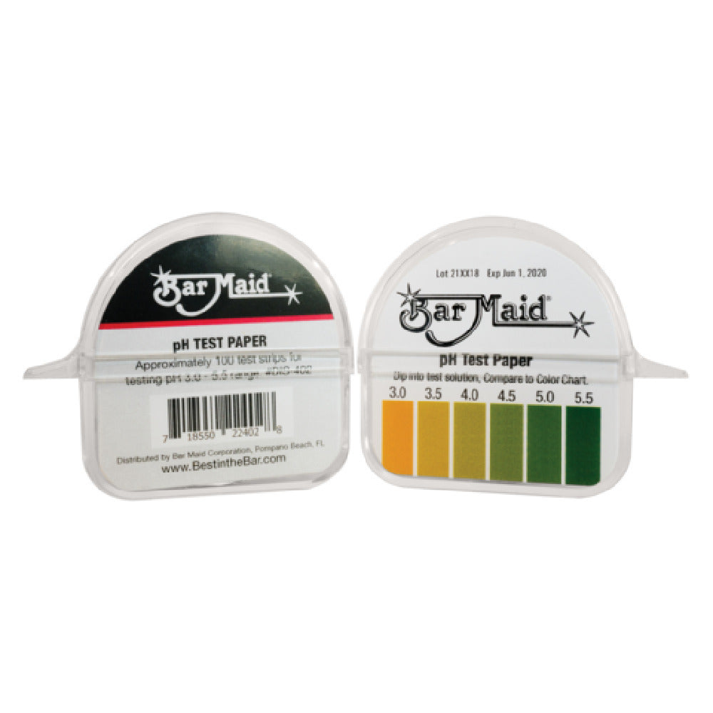 Bar Maid DIS-402 Bar Maid Ph Test Strips Dispenser 3.0 5.5 Range (100 Strips Per Dispenser)