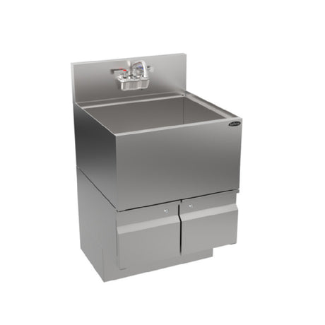 Krowne AL24-24 Alchemy Series Underbar Ice Bin/Cocktail Unit 24"W X 24"D 32.5"H