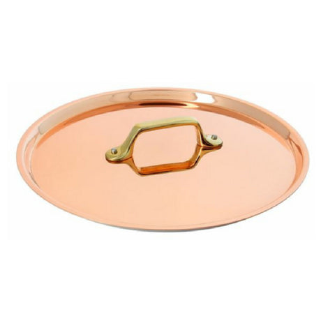 JB Prince RB345 16 Copper Lid Brass Handle 6.29"