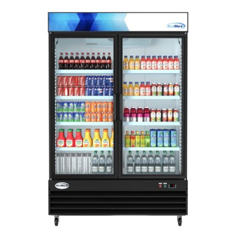 Koolmore MDR-2GD-45C Merchandiser Refrigerator Two-sections 53"W