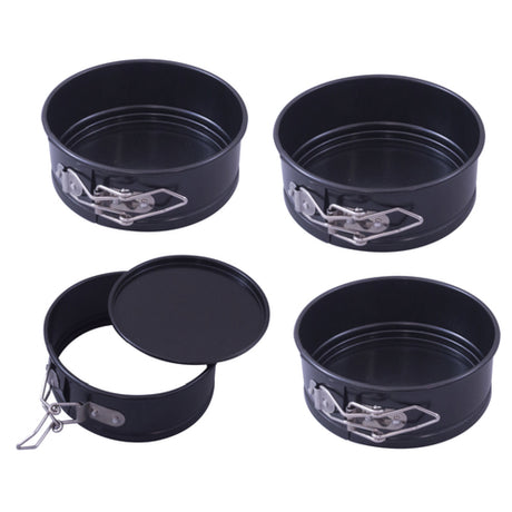 Paderno A4775412 Mini Springform Pan Set 12 Oz. 4-3/4" Dia. X 1-7/8"H