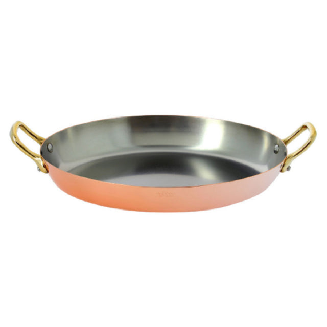 JB Prince RB344 36 Copper Oval Dish Brass Handles 14.1" Stainless Steel