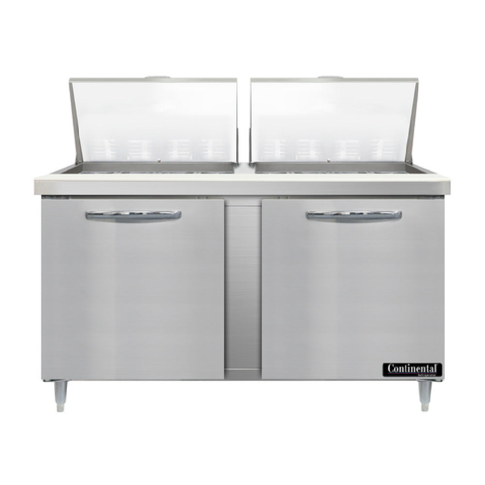 Continental Refrigerator D60N24M Designer Line Mighty Top Sandwich Unit 60"W Two-section
