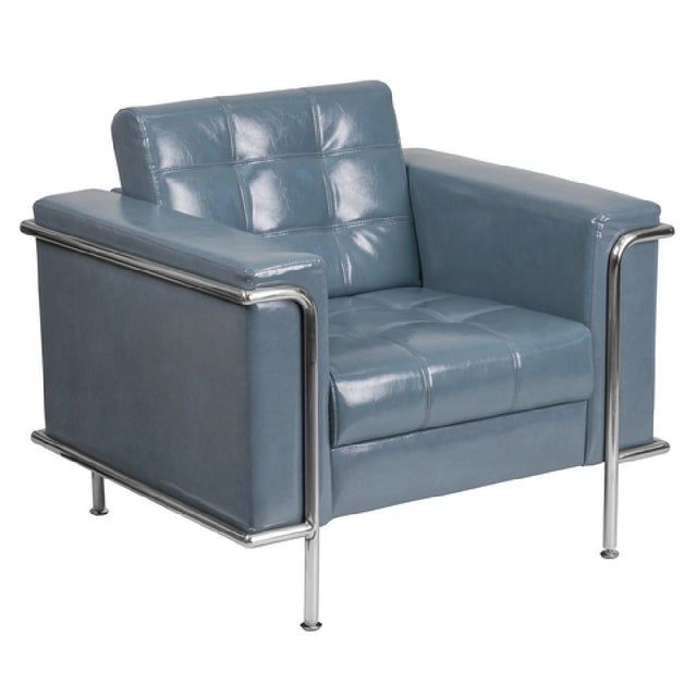 Flash Furniture ZB-LESLEY-8090-CHAIR-GY-GG Hercules Lesley Series Chair LeatherSoft Upholstery