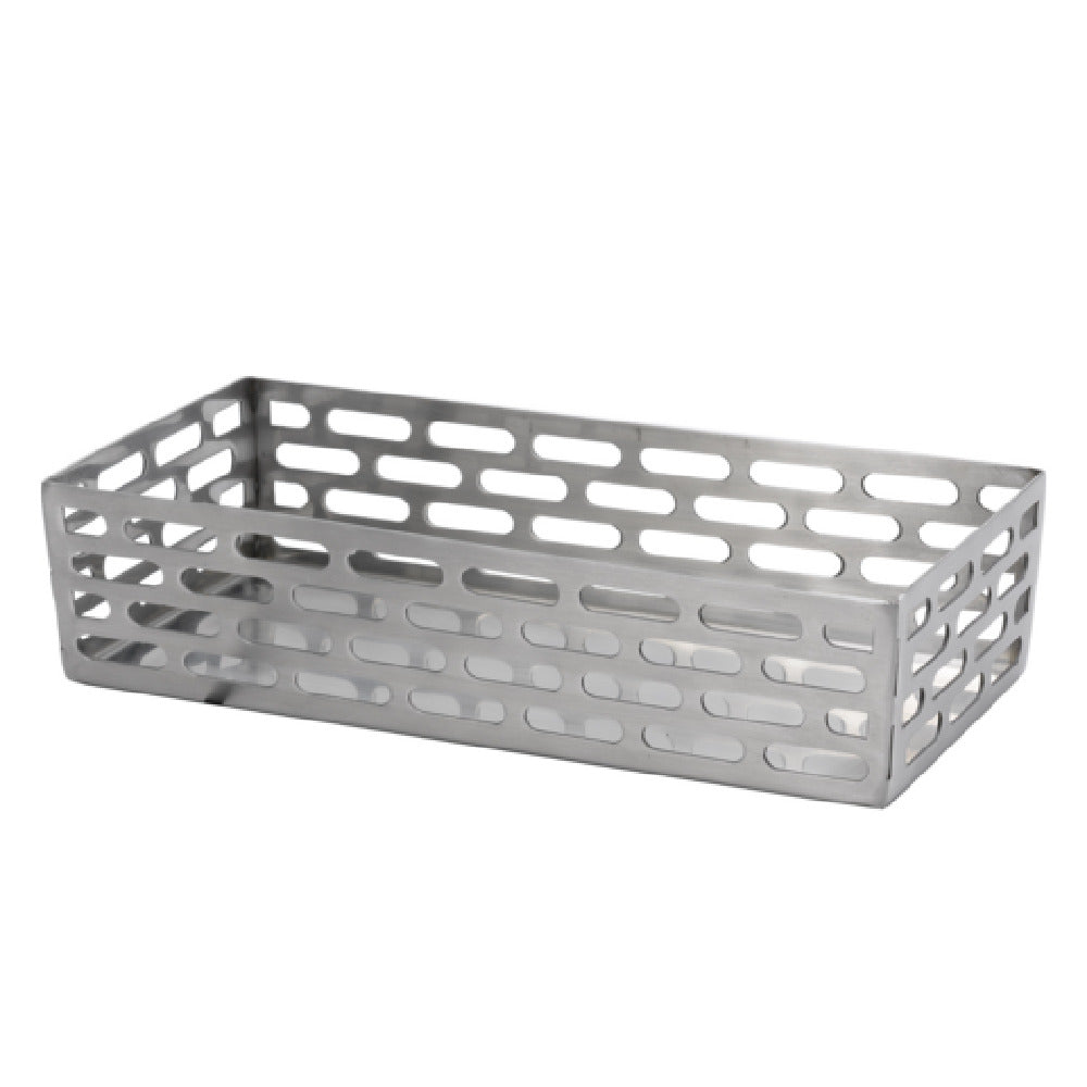 Service Ideas SB-76 Bread Basket 4.88"W X 9.88"D X 3"H Brushed Stainless