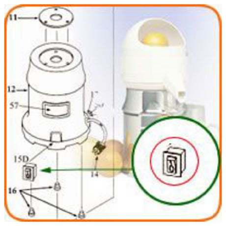 Sunkist 15D Rocker Switch With Switch Seal