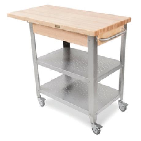 John Boos CUCE40-ND Cucina Elegante Cart 40"W X 20"D X 35"H Overall Size 1-1/2" Thick Edge Grain Top