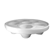 Hall China HL11660AWHA Escargot Plate 6 Hole 6-3/4" Dia. X 1-1/2"H
