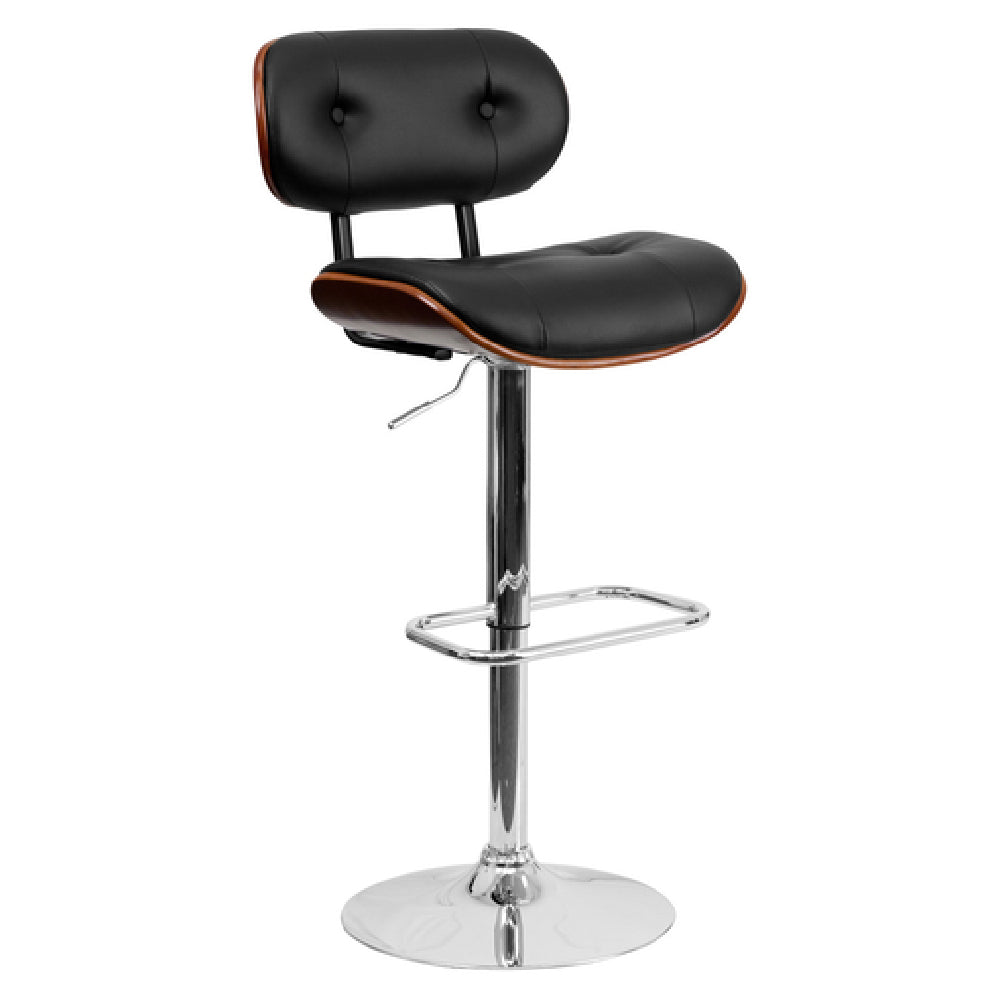 Flash Furniture SD-2228-WAL-GG Bentwood Swivel Bar Stool Adjustable Height Contemporary Style