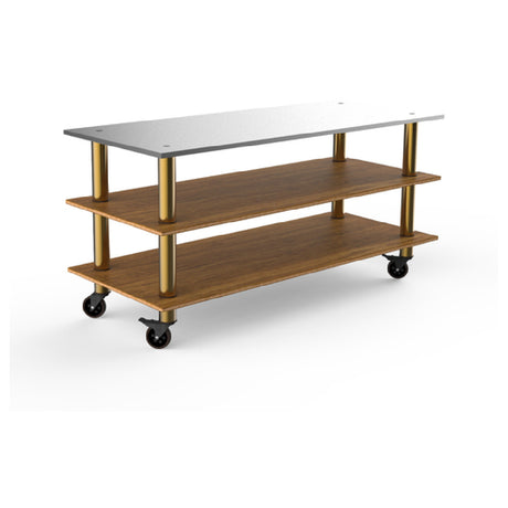 Steelite MGCMLA05BBXW Mogogo Buffet Solutions Modular Pro Station 3-tier 71" X 29-1/2" X 33"H