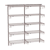 Metro SW-2172K4-85-5TIER - SmartWall Tall Wall Shelving Kit, Double-wide, Five-tier