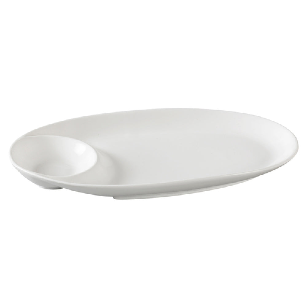 Yanco PS-2011 Piscataway Compartment Plate 11" X 5-3/4" Oval