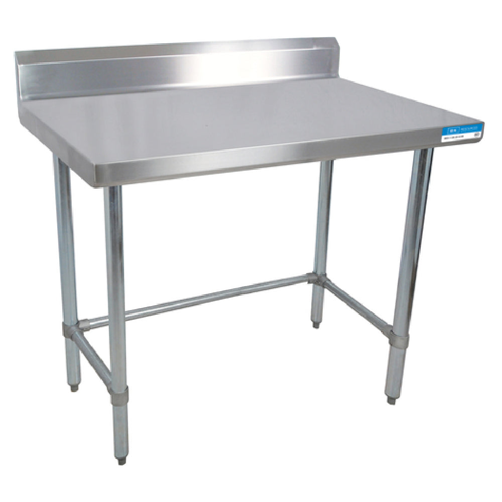 BK Resources CTTR5OB-9630 Work Table 96"W X 30"D X 39-3/4"H Overall Size 16/304 Stainless Steel Top With 5"H Backsplash