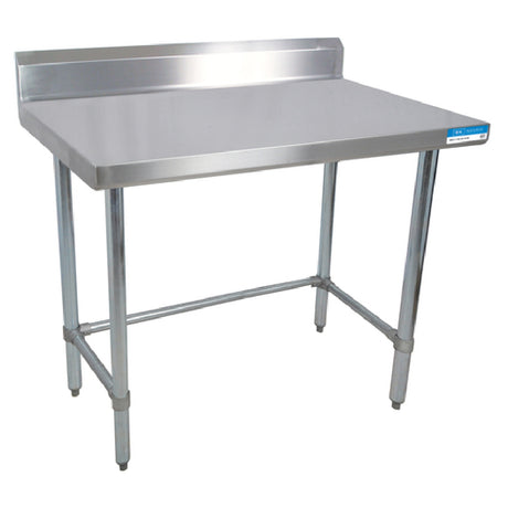 BK Resources CTTR5OB-3630 Work Table 36"W X 30"D X 39-3/4"H Overall Size 16/304 Stainless Steel Top With 5"H Backsplash