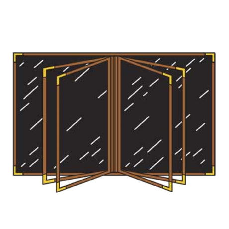Menu Solutions RS170C Menu Cover Holds 8-1/2" X 11" Insert Six Panel Booklet