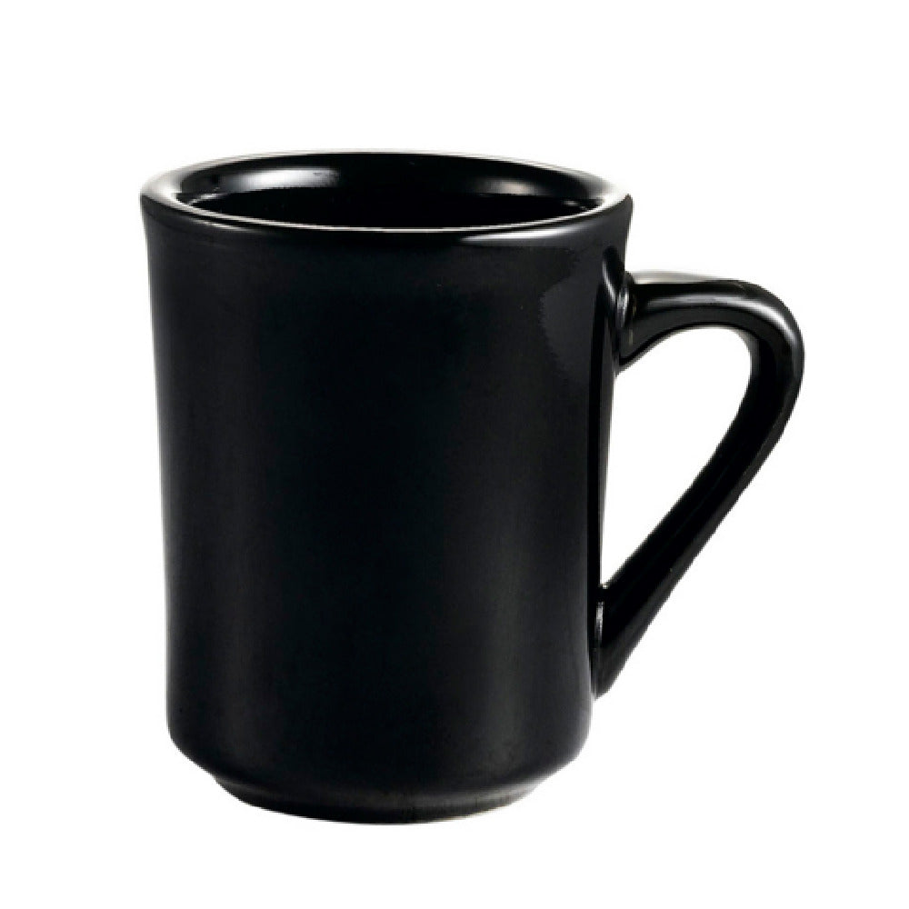 CAC China TM-8-BLK Las Vegas Tierra Mug 8 Oz. 3-1/8" Dia X 4"H