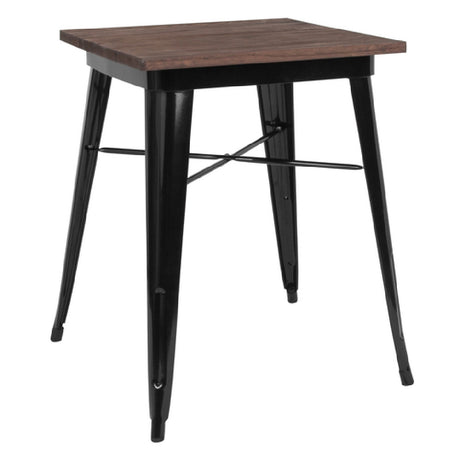 Flash Furniture CH-31330-29M1-BK-GG Table 23-1/2"W X 23-1/2"D X 30-1/4"H (footprint: 26"W X 26"D)