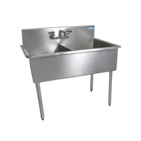 BK Resources BK8BS-2-18-12 Budget Sink Two Compartment 39"W X 21-1/2"D X 41"H Overall Size