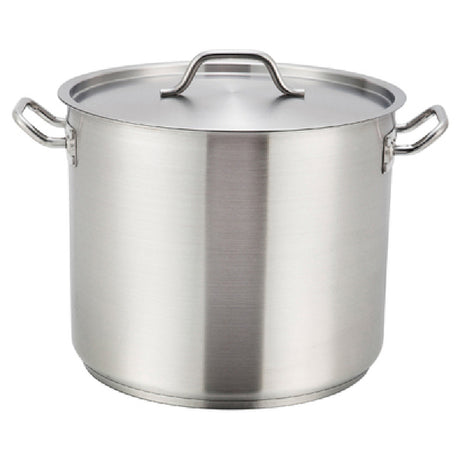 Winco SST-32 Premium Induction Stock Pot 32 Qt. 14-1/4" Dia. X 11-3/4"H