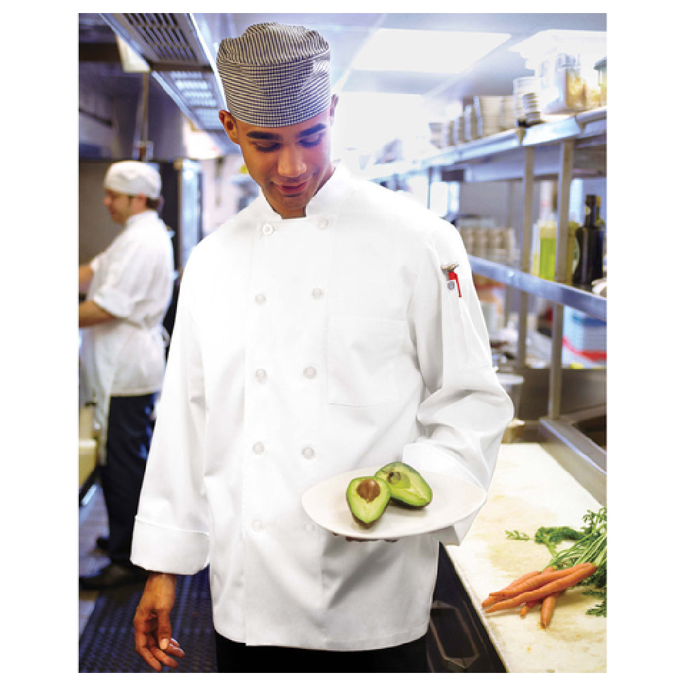 Chef Works WCCWWHTXXS Le Mans Chef Coat Double-breasted Long Sleeves