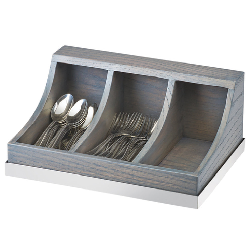 Cal Mil 3802-83 Ashwood Flatware Organizer 13-3/4"W X 10"D X 6"H (3) Compartments