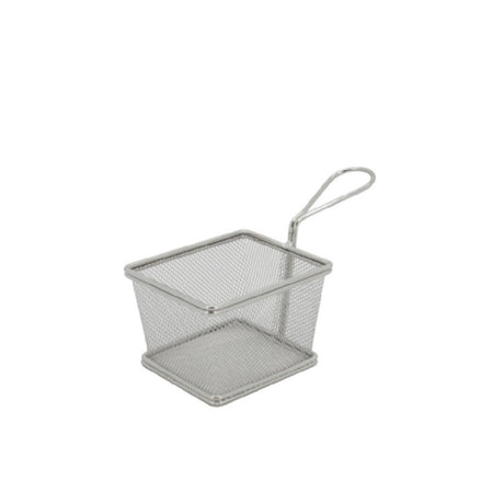 CAC China SMFB-2 Mini Serving Fry Basket Square Stainless Steel