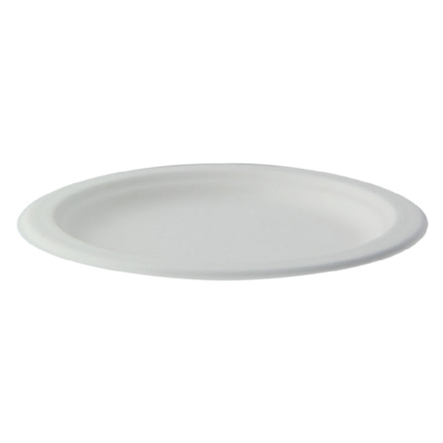 PacknWood 210APU16F - Sugarcane Plate (No Added PFAs), 6"D, White
