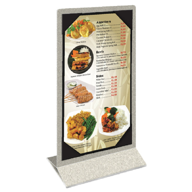 Menu Solutions ATT2S-BA Table Tent Holds 4-1/4" X 11" Inserts Double Sided
