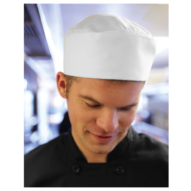 Chef Works DRWHWHT0 Beanie Double-rimmed Adjustable Velcro® Closure