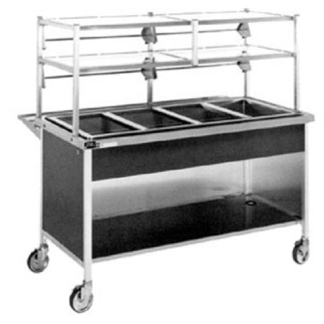 Atlas Metal CAIC-2 Ice Cooled Cold Food Serving Counter 36-1/2"L (2) Pan Size 19-7/8" X 25-1/2" X 4-5/8"