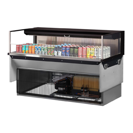 Turbo Air TOM-60L-UF-W(B)-1SI-N Drop-In Horizontal Open Display Case Low Profile