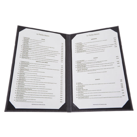 Winco LMD-814BK Menu Cover Double Legal Size