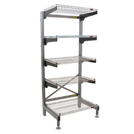 Eagle Q2154V86-5 Q-LEVER Cantilever Shelving Unit 5-tier 58"W X 26"D X 86"H Overall Size